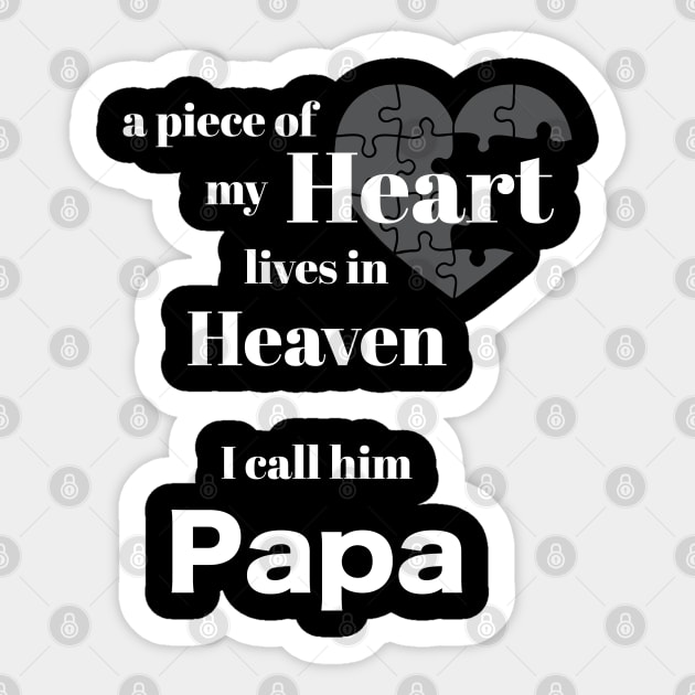 A piece of my heart is in Heaven Sticker by Magic Moon